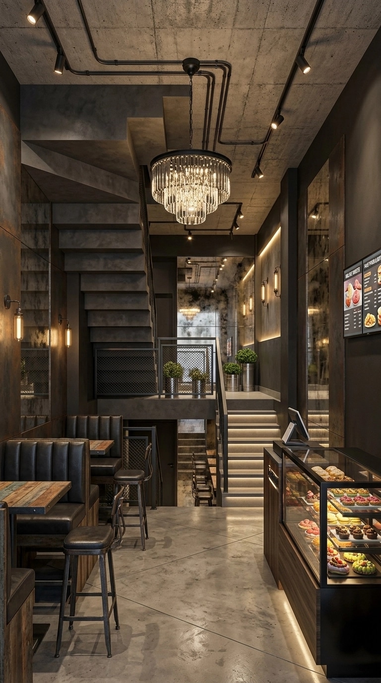 Interior design in Loft / Industrial style — restaurant by GenRoom AI