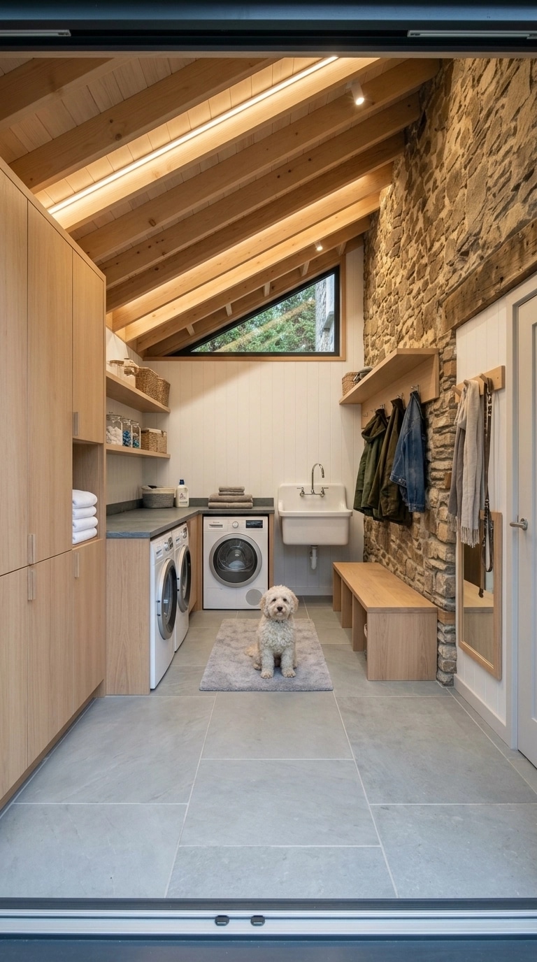 Σχεδιασμός εσωτερικού σε στυλ Scandinavian — laundry από το GenRoom AI