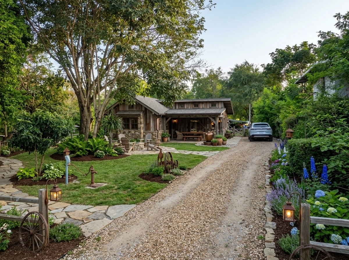 Country Rustic Garden Yard design — yard photo by GenRoom AI