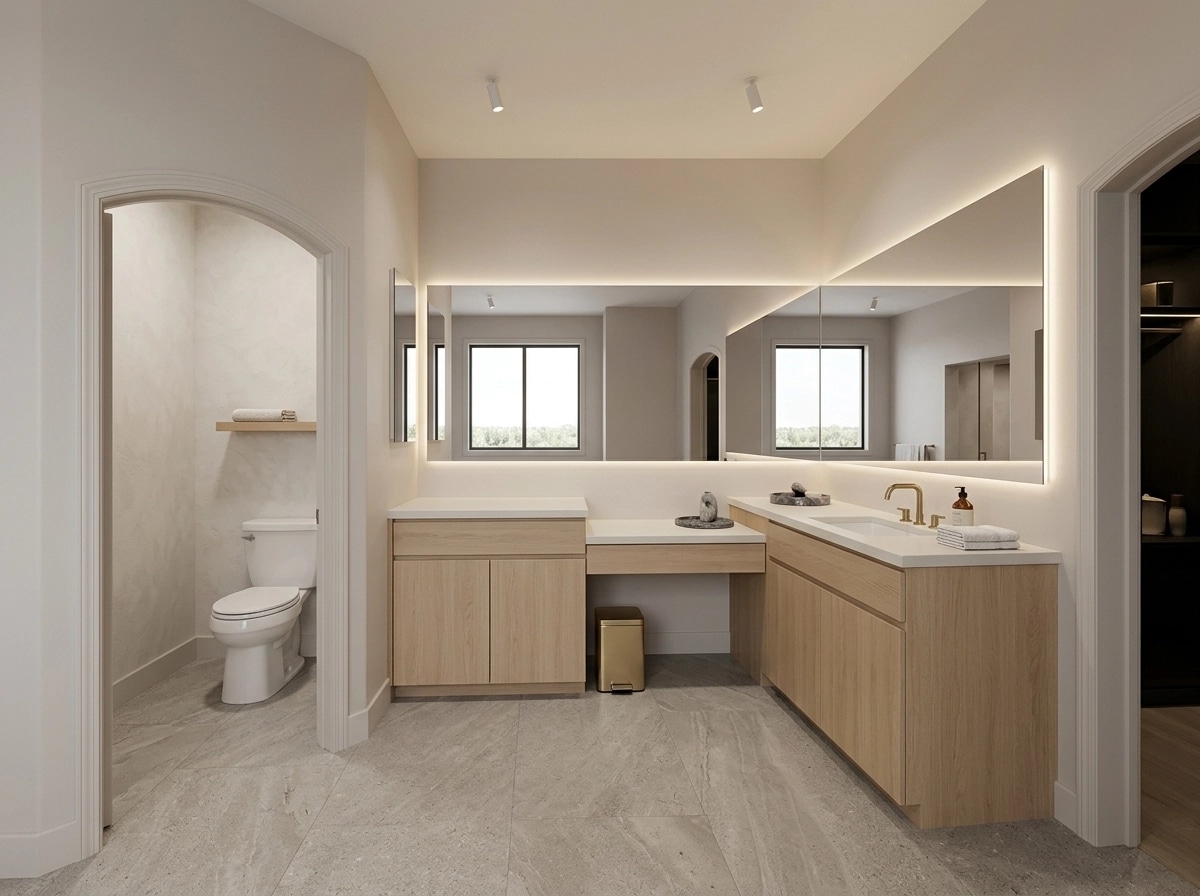 Minimalism Bathroom design — interior photo by GenRoom AI