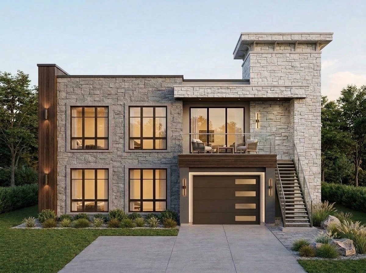 Contemporary Facade Facade design — facade photo by GenRoom AI