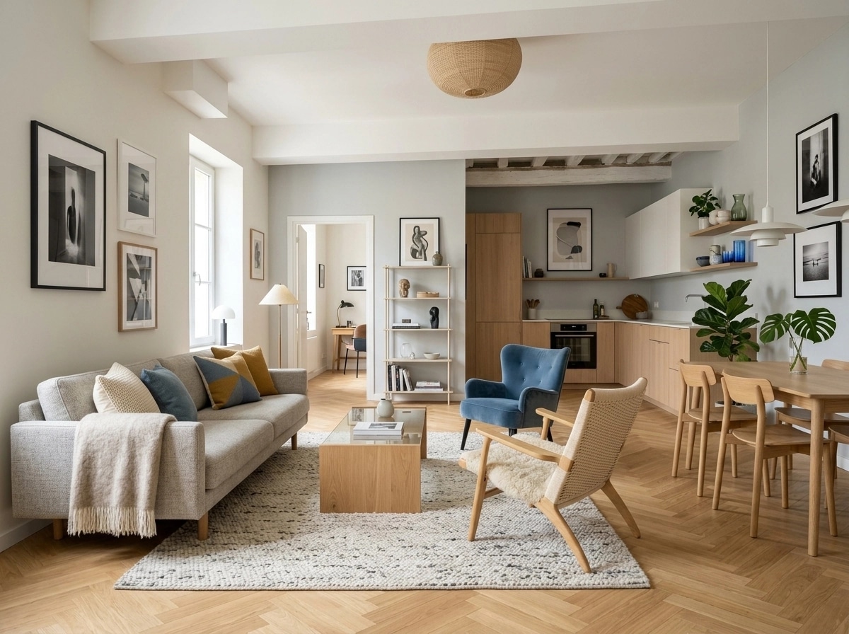 Scandinavian Living Room design — interior photo by GenRoom AI