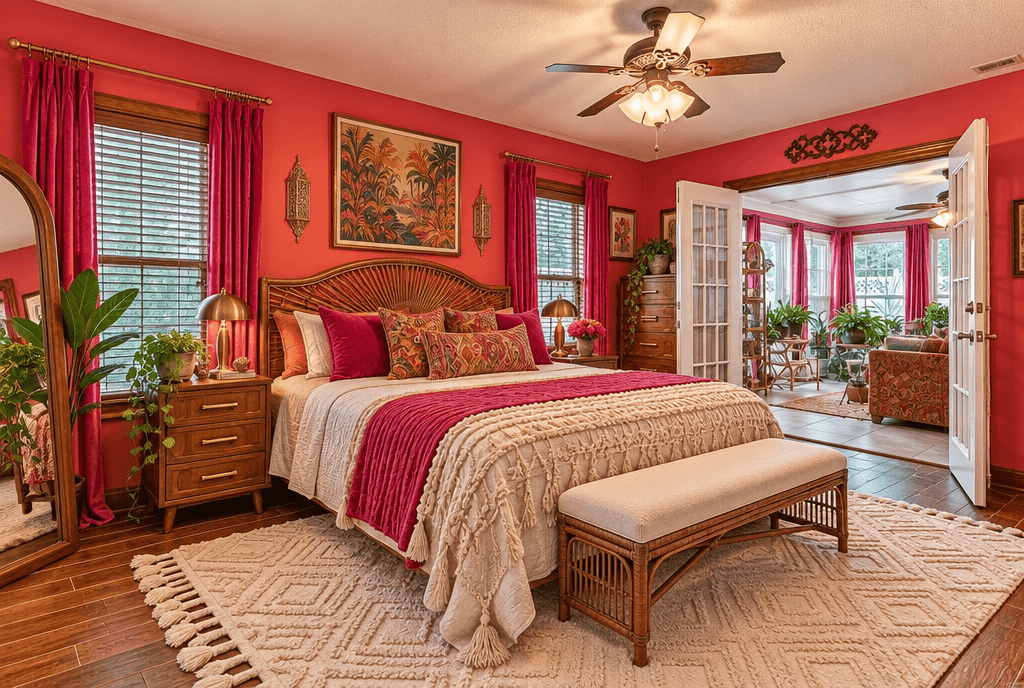 Bohemian Bedroom design — interior photo by GenRoom AI
