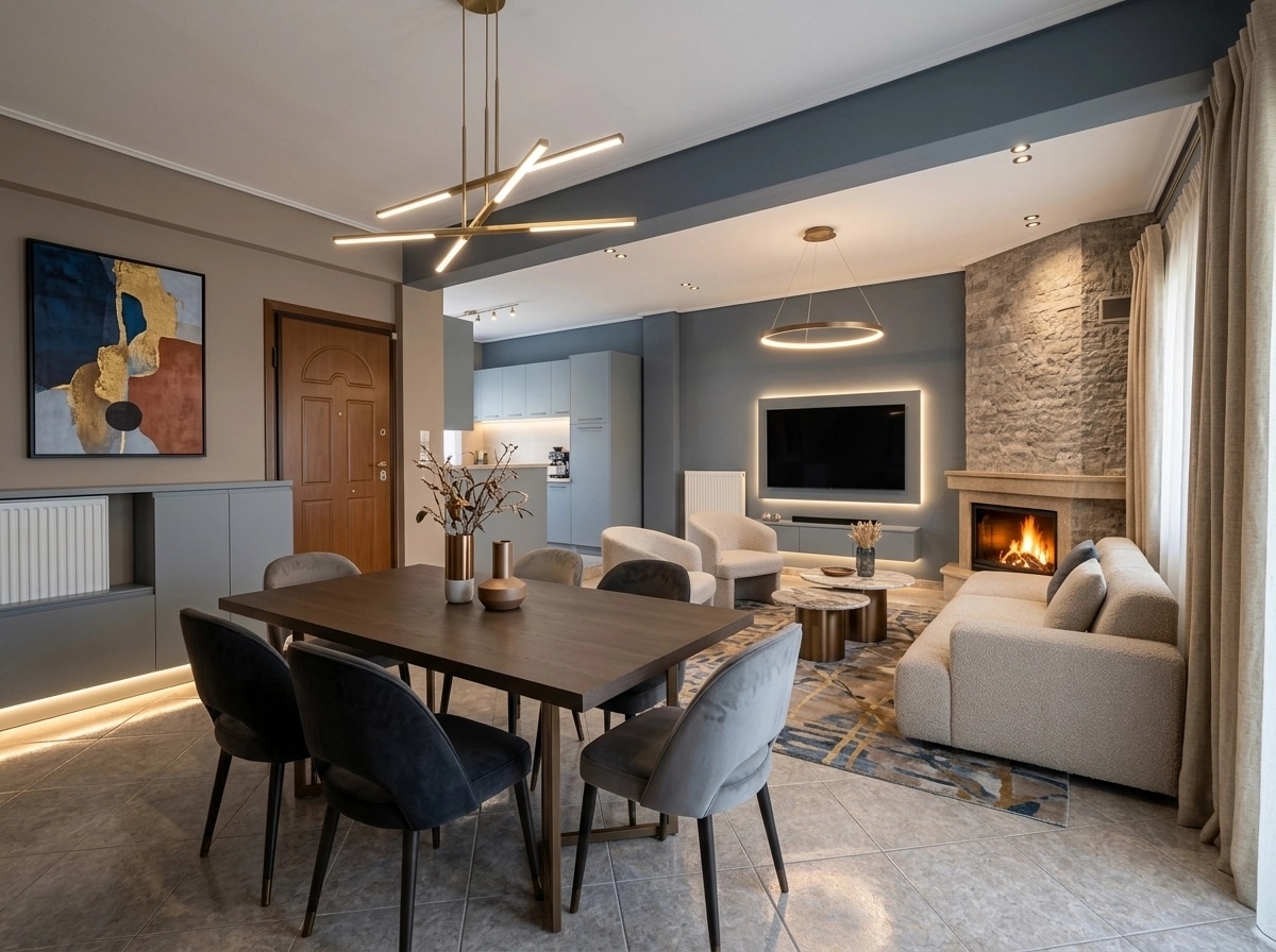 Interior design in Contemporary style — Living Room by GenRoom AI