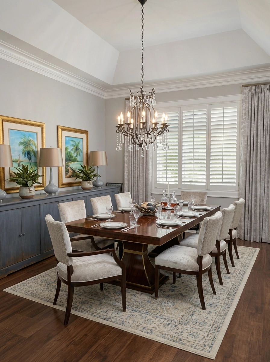 Interior design in Transitional style — dining_room by GenRoom AI