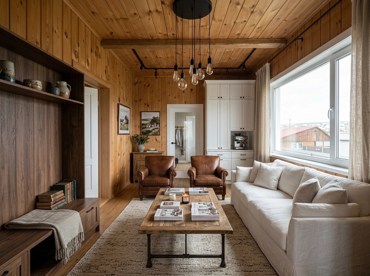 Modern Farmhouse Living Room design — interior photo by GenRoom AI