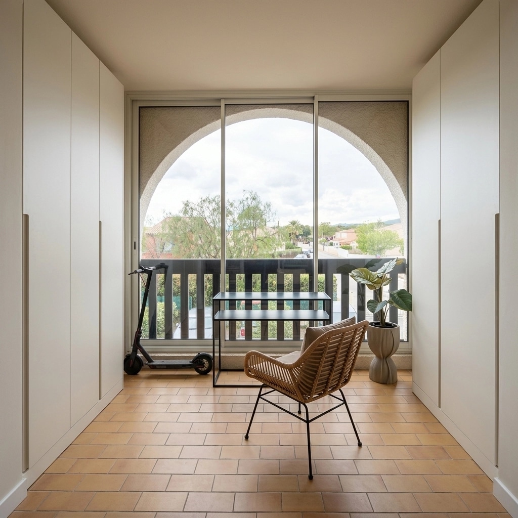 Interior design in Minimalism style — balcony by GenRoom AI