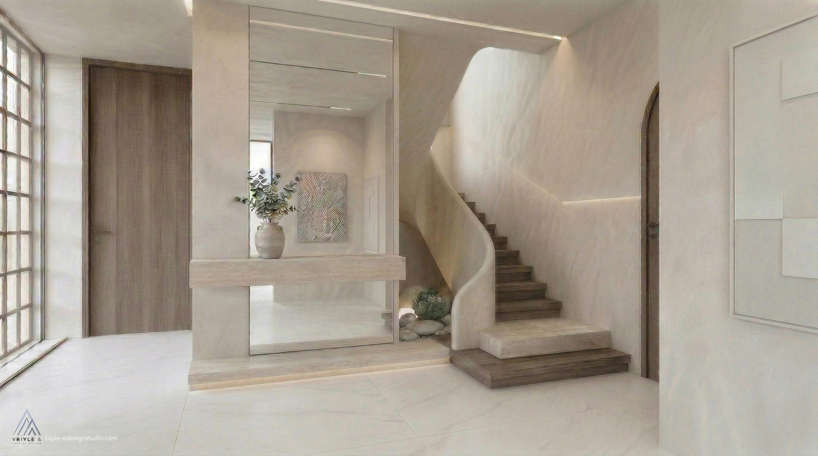 Interior design in Mediterranean style — Hallway by GenRoom AI