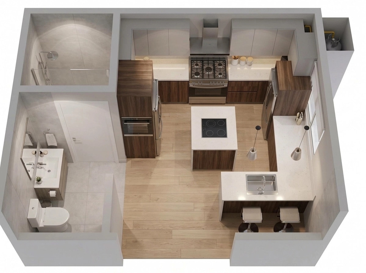 Interior design in Contemporary style — Living Room by GenRoom AI