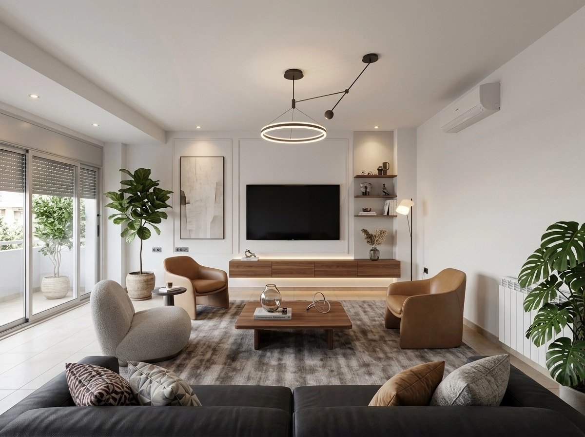 Interior design in Contemporary style — Living Room by GenRoom AI
