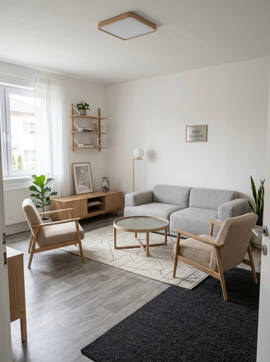 Interior design in Scandinavian style — Living Room by GenRoom AI