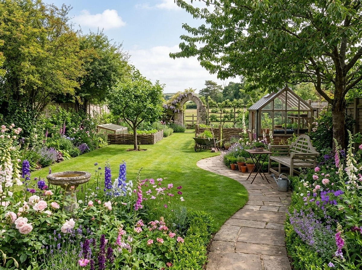 English Cottage Garden Yard design — yard photo by GenRoom AI