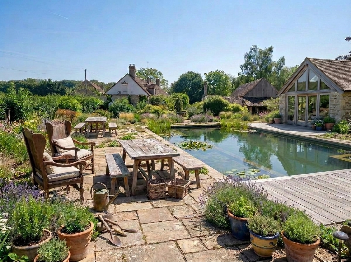 Landscape design in Eco Natural Garden style — Yard by GenRoom AI