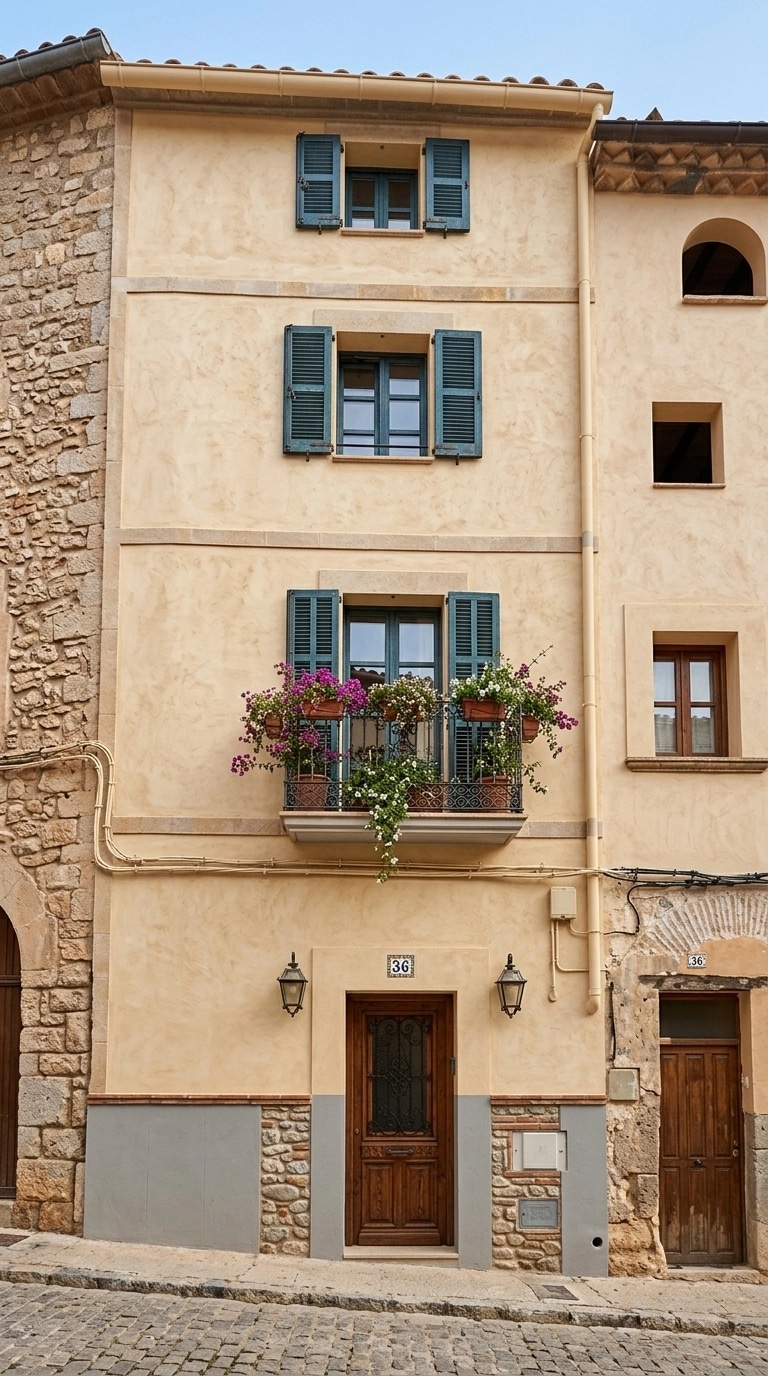 Facade design in Mediterranean Facade style — photo by GenRoom AI
