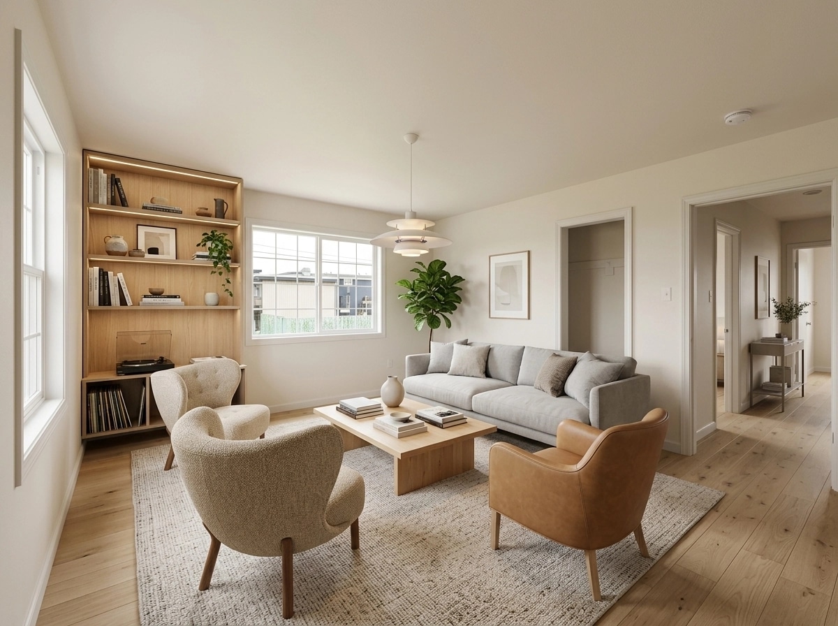 Scandinavian Living Room design — interior photo by GenRoom AI