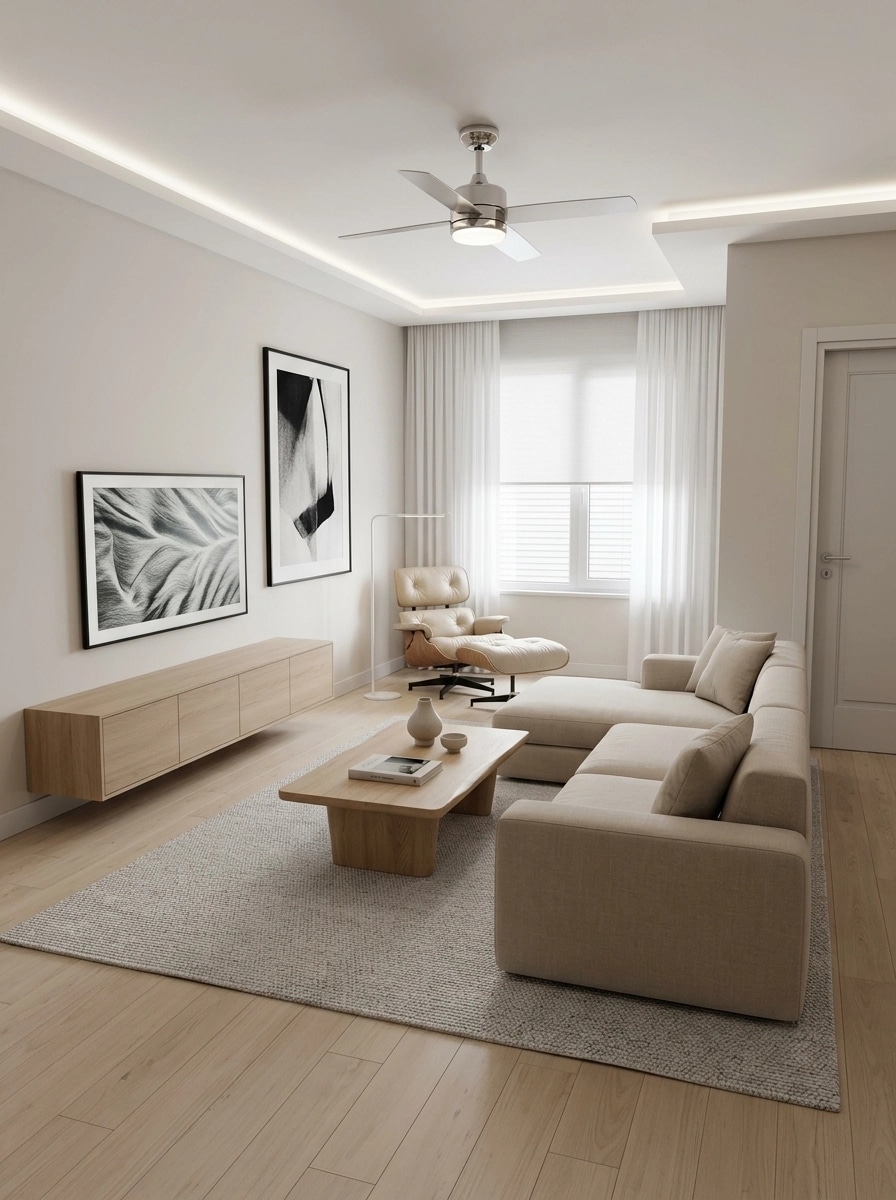 Minimalism Living Room design — interior photo by GenRoom AI