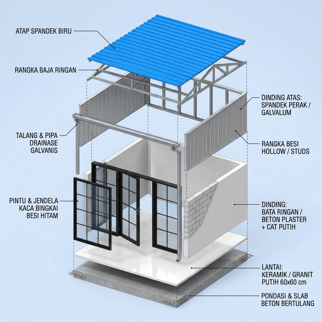 Facade design in no_style style — photo by GenRoom AI