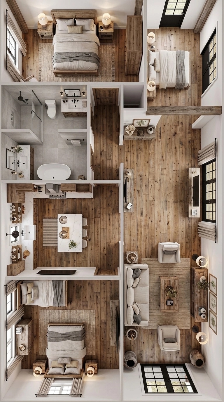 Modern Farmhouse Living Room design — interior photo by GenRoom AI