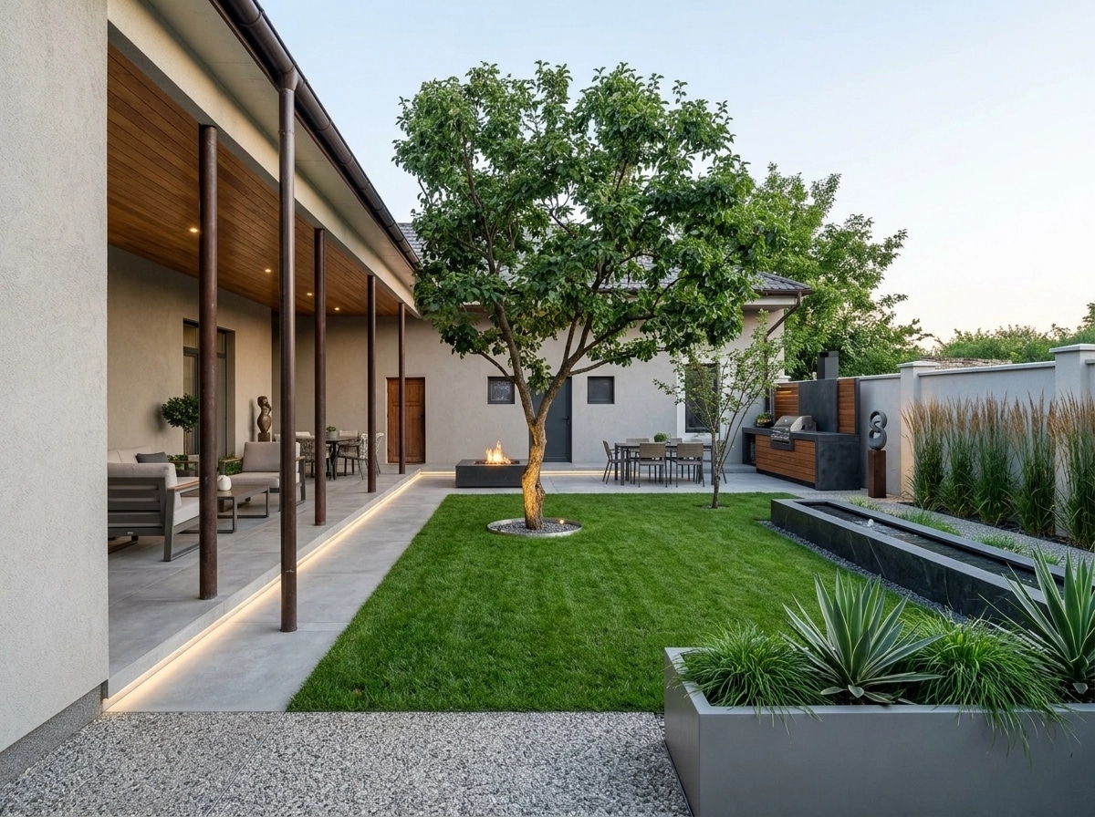 Landscape design in Contemporary Yard style — Yard by GenRoom AI