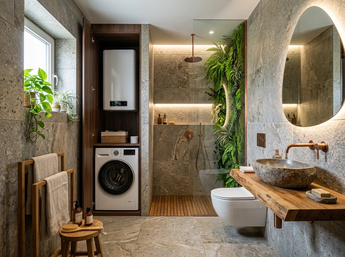 Biophilic Banheiro design — interior photo by GenRoom AI