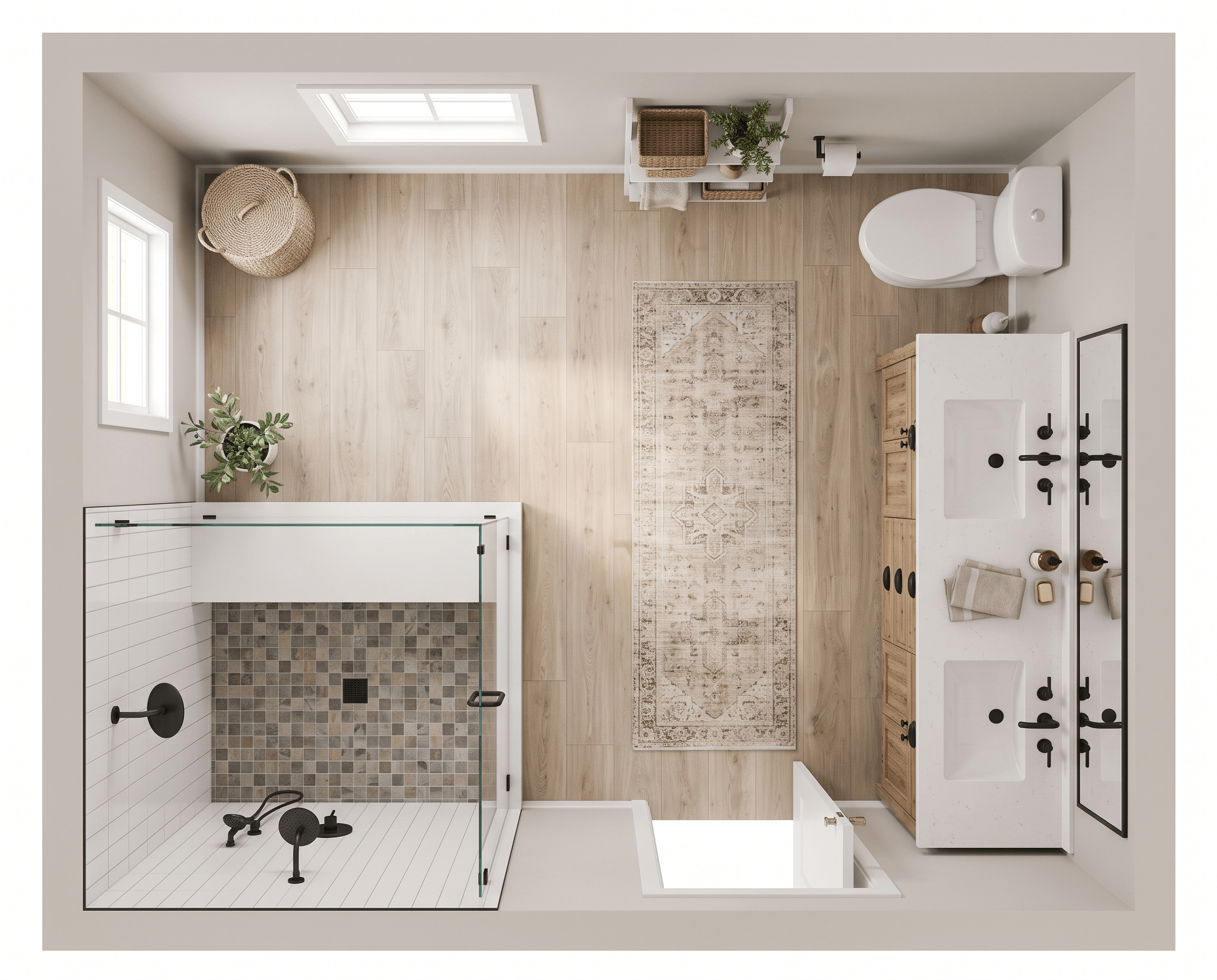 Design de interiores em estilo Modern Farmhouse — Sala de Estar por GenRoom AI