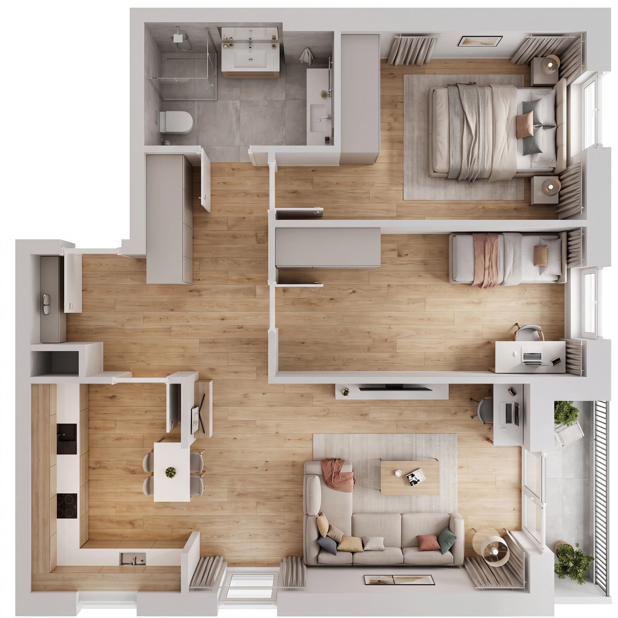 Interior design in Contemporary style — Living Room by GenRoom AI