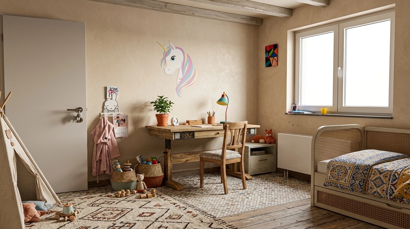 Interior design in Mediterranean style — Kids Room by GenRoom AI