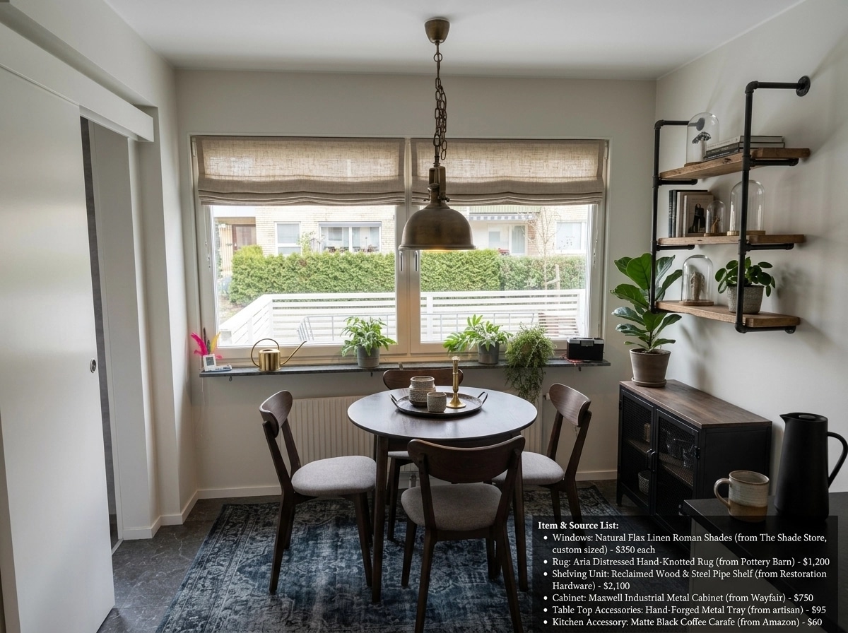 Interior desain di Loft / Industrial gaya — dining_room oleh GenRoom AI