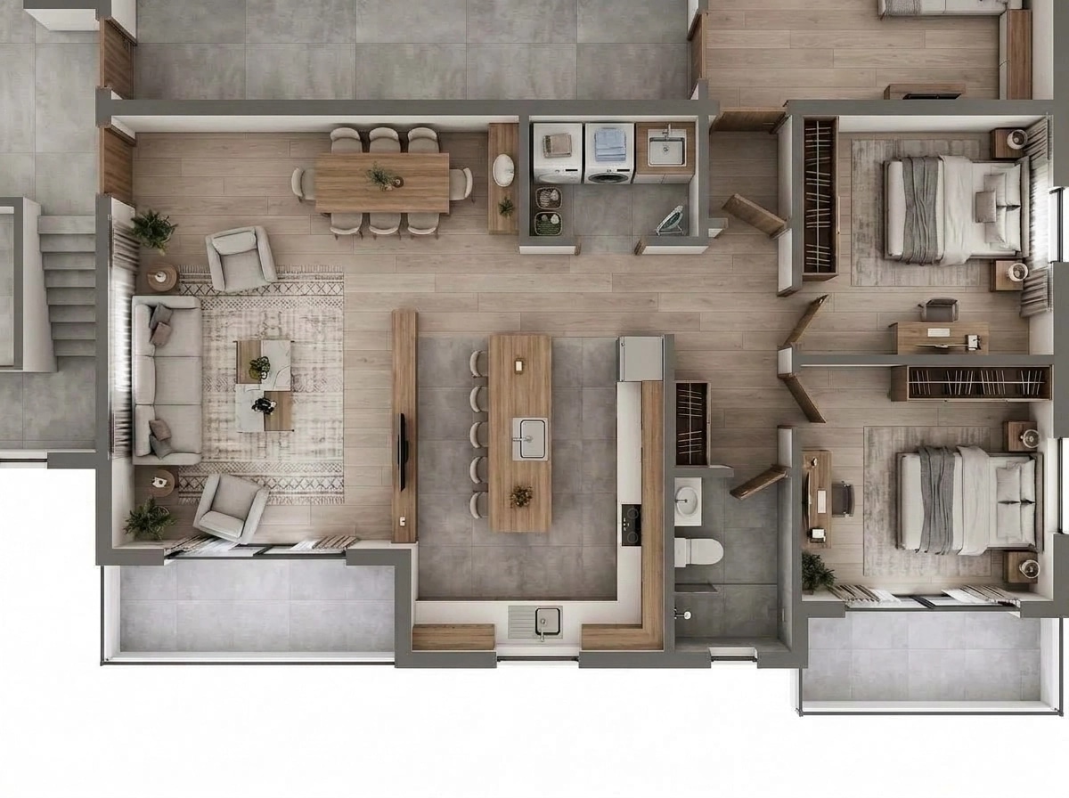 Interior design in Contemporary style — Living Room by GenRoom AI
