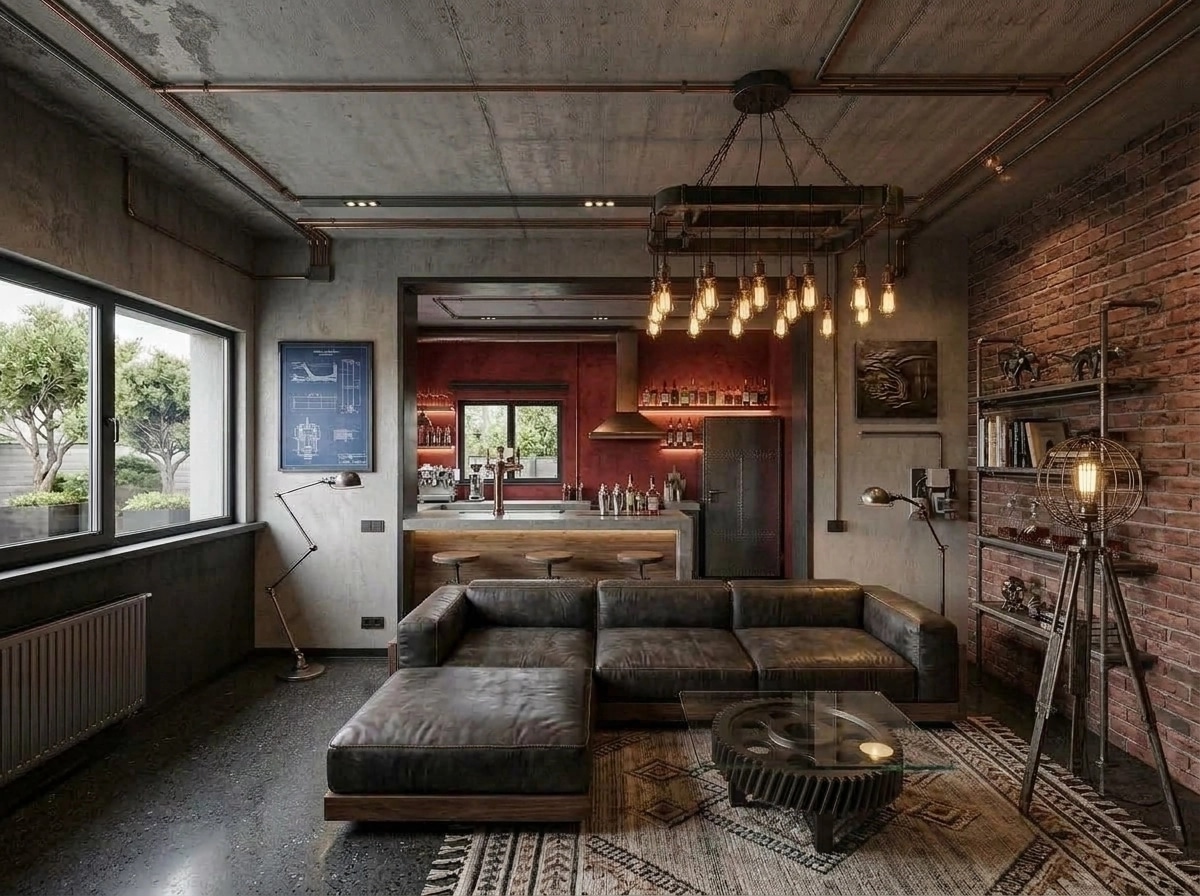 Interior design in Loft / Industrial style — other by GenRoom AI