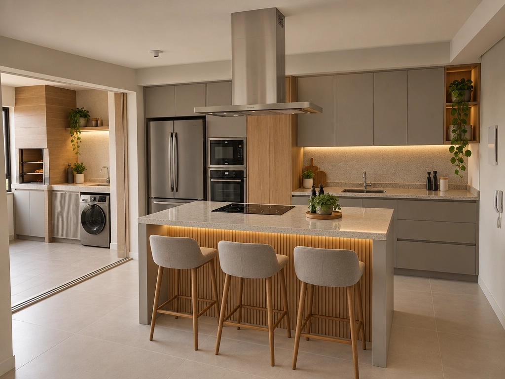 Minimalism Kitchen design — interior photo by GenRoom AI