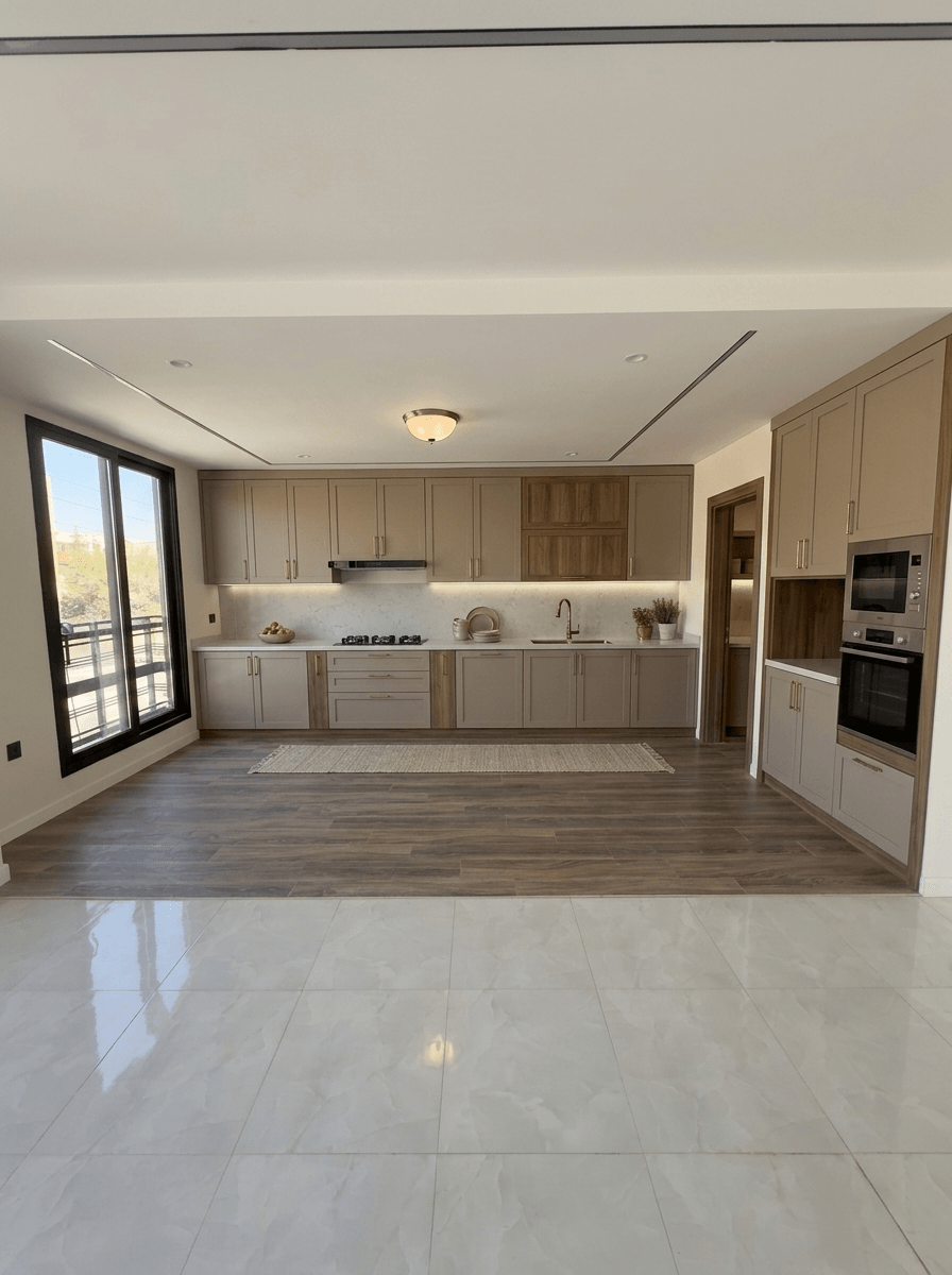 Kitchen interior in Transitional style — photo by GenRoom AI