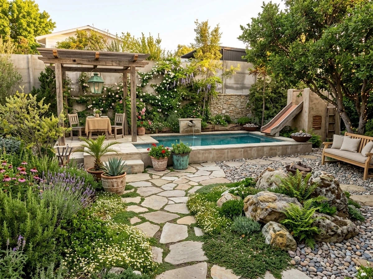 Country Rustic Garden الفناء design — yard photo by GenRoom AI