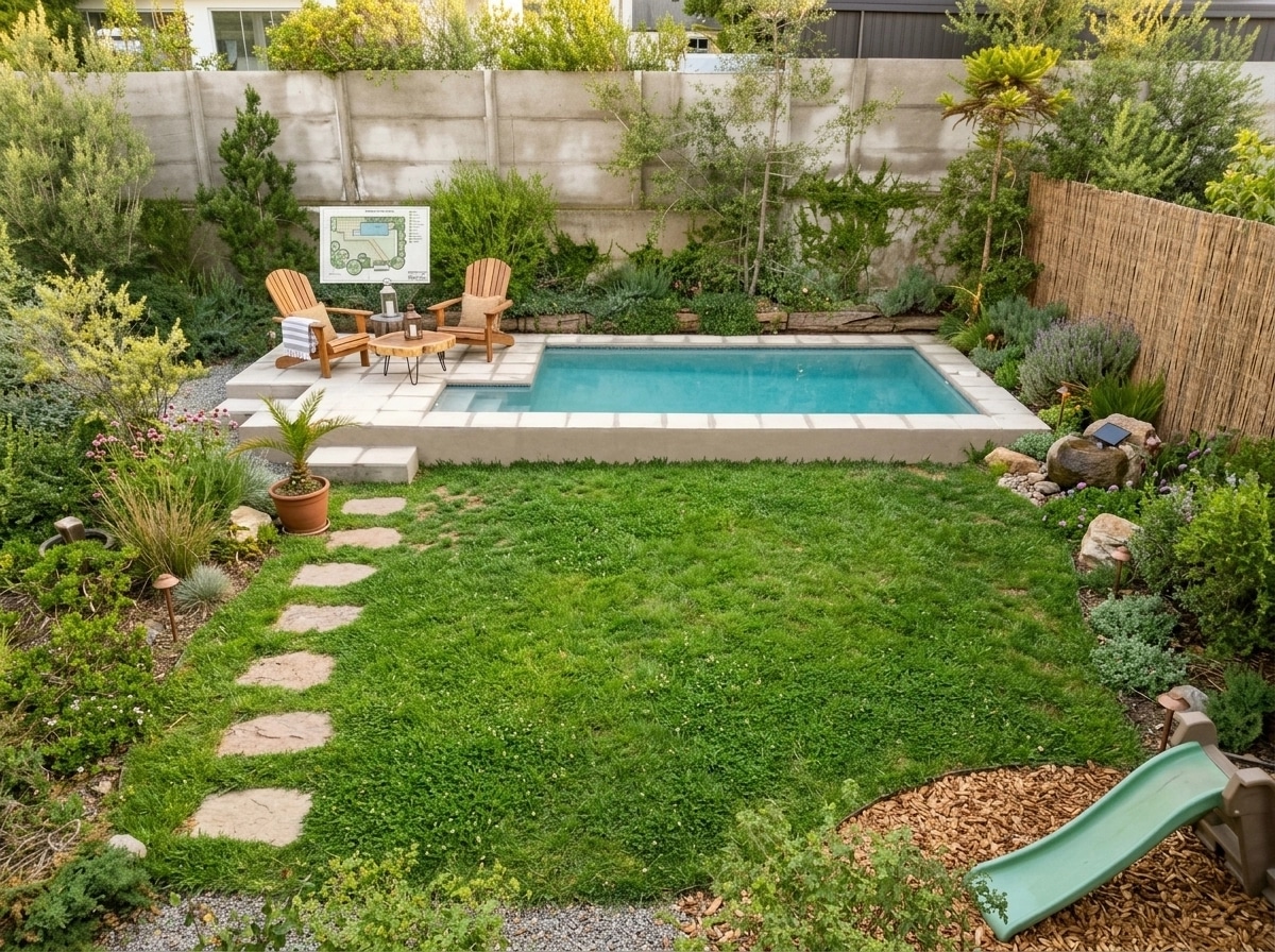Landscape design in Eco Natural Garden style — Yard by GenRoom AI