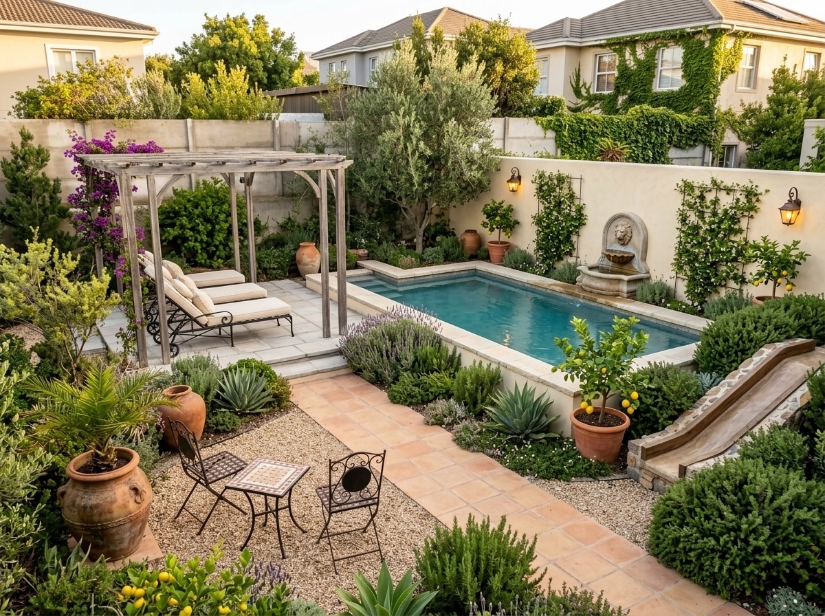Mediterranean Yard Sân design — yard photo by GenRoom AI