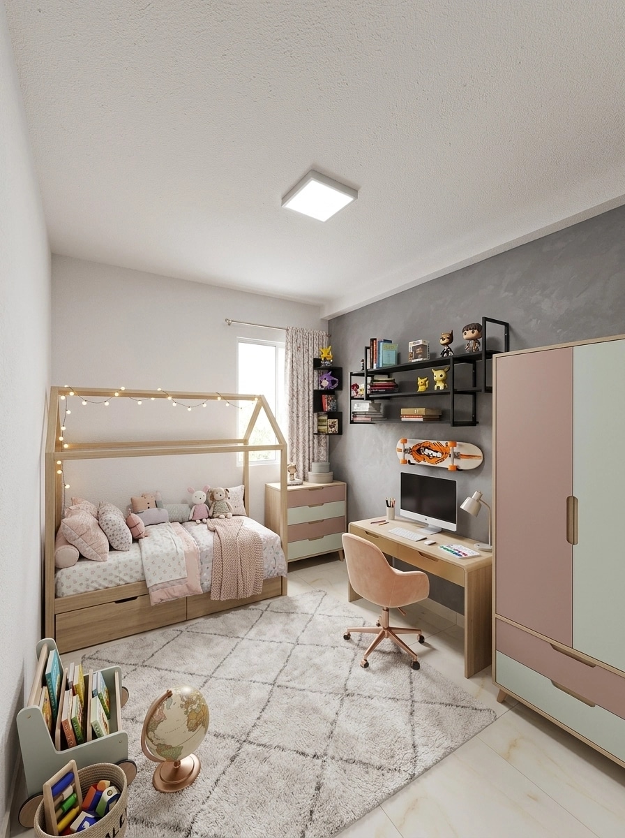 Contemporary Kids Room design — interior photo by GenRoom AI