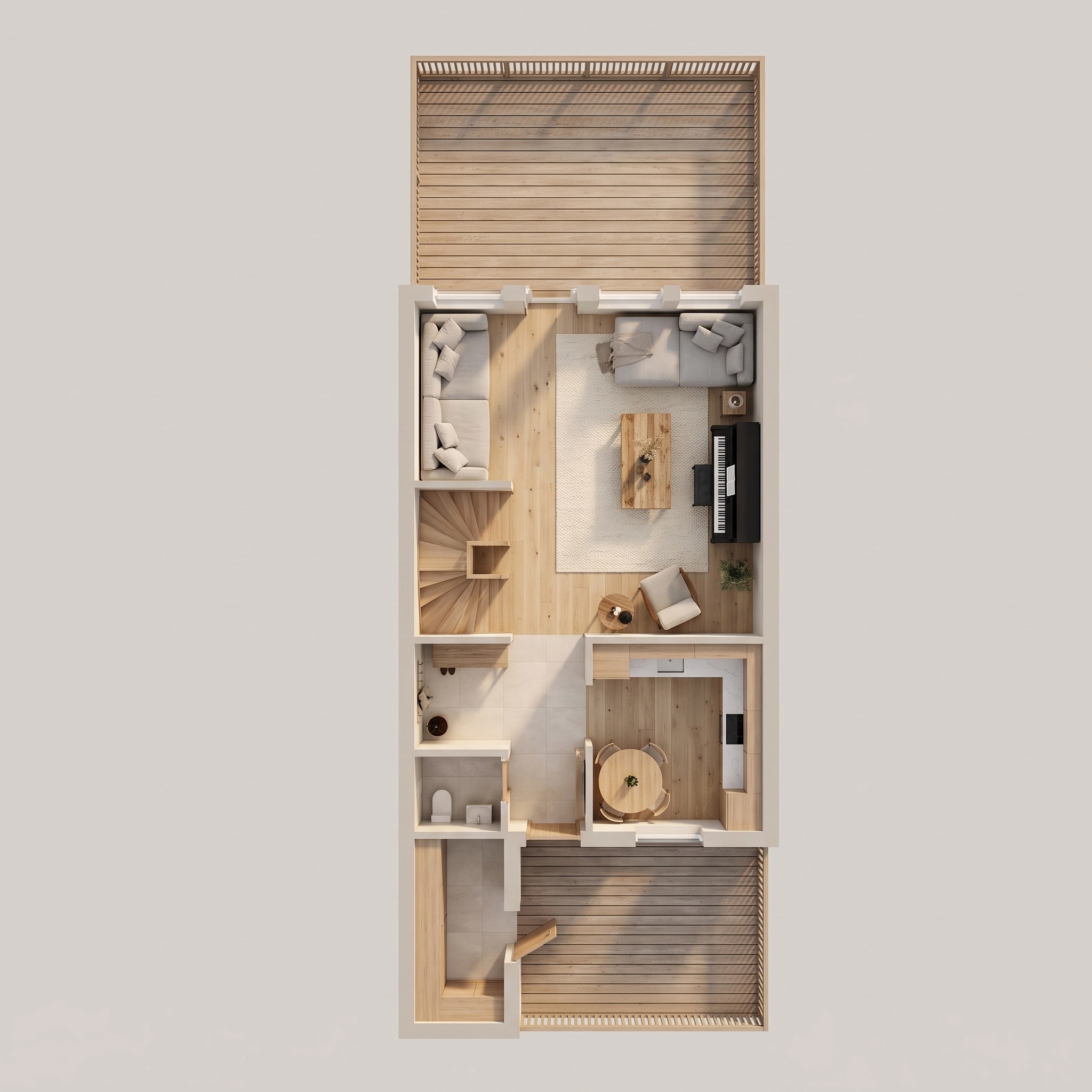 Interior design in Scandinavian style — Living Room by GenRoom AI