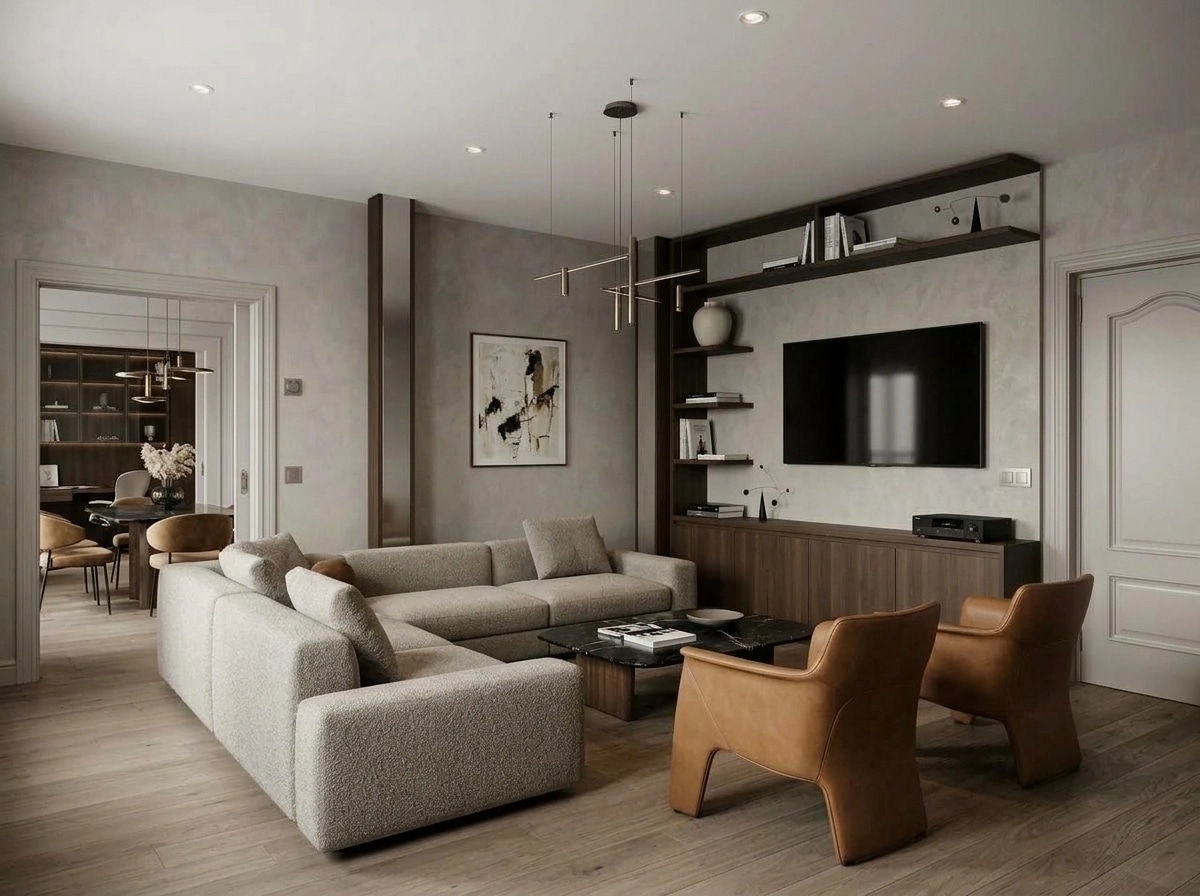 Interior design in Contemporary style — Living Room by GenRoom AI