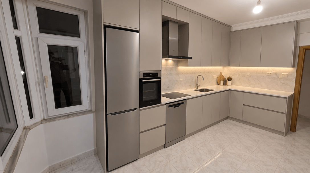 Design de interiores em estilo Scandinavian — Cozinha por GenRoom AI