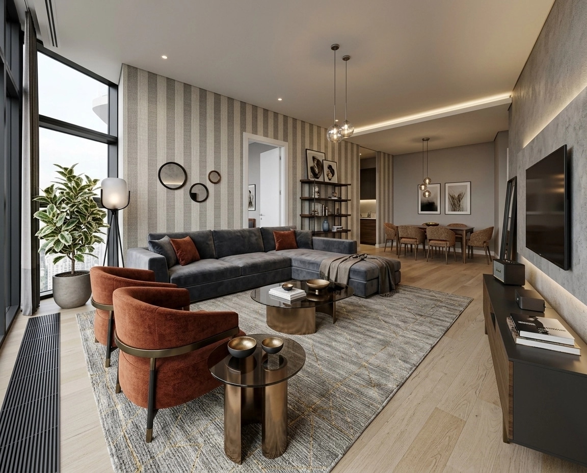 Interior design in Contemporary style — Living Room by GenRoom AI