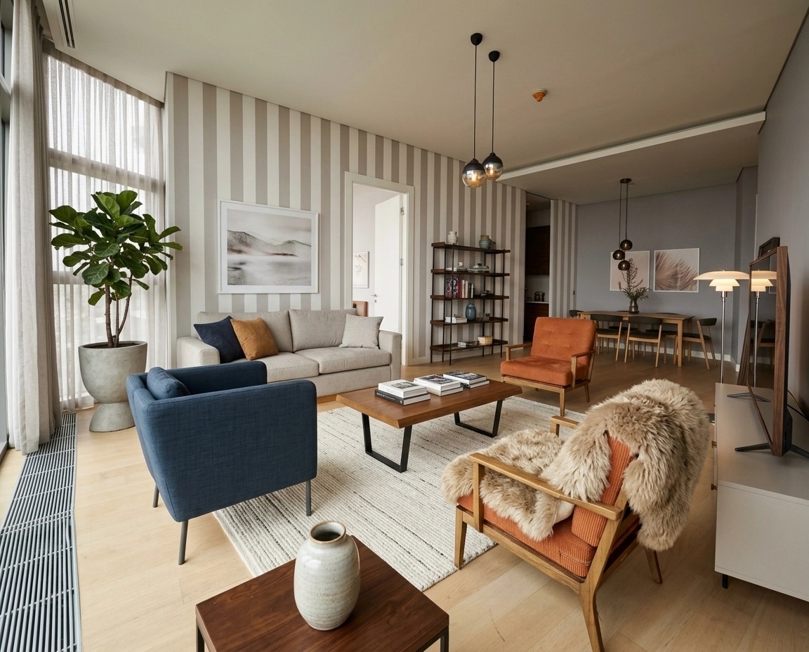 Scandinavian Living Room design — interior photo by GenRoom AI