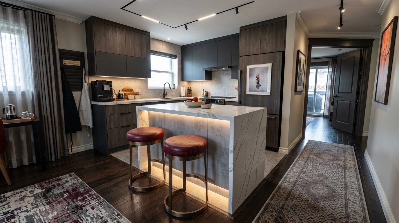 Kitchen interior in Contemporary style — photo by GenRoom AI