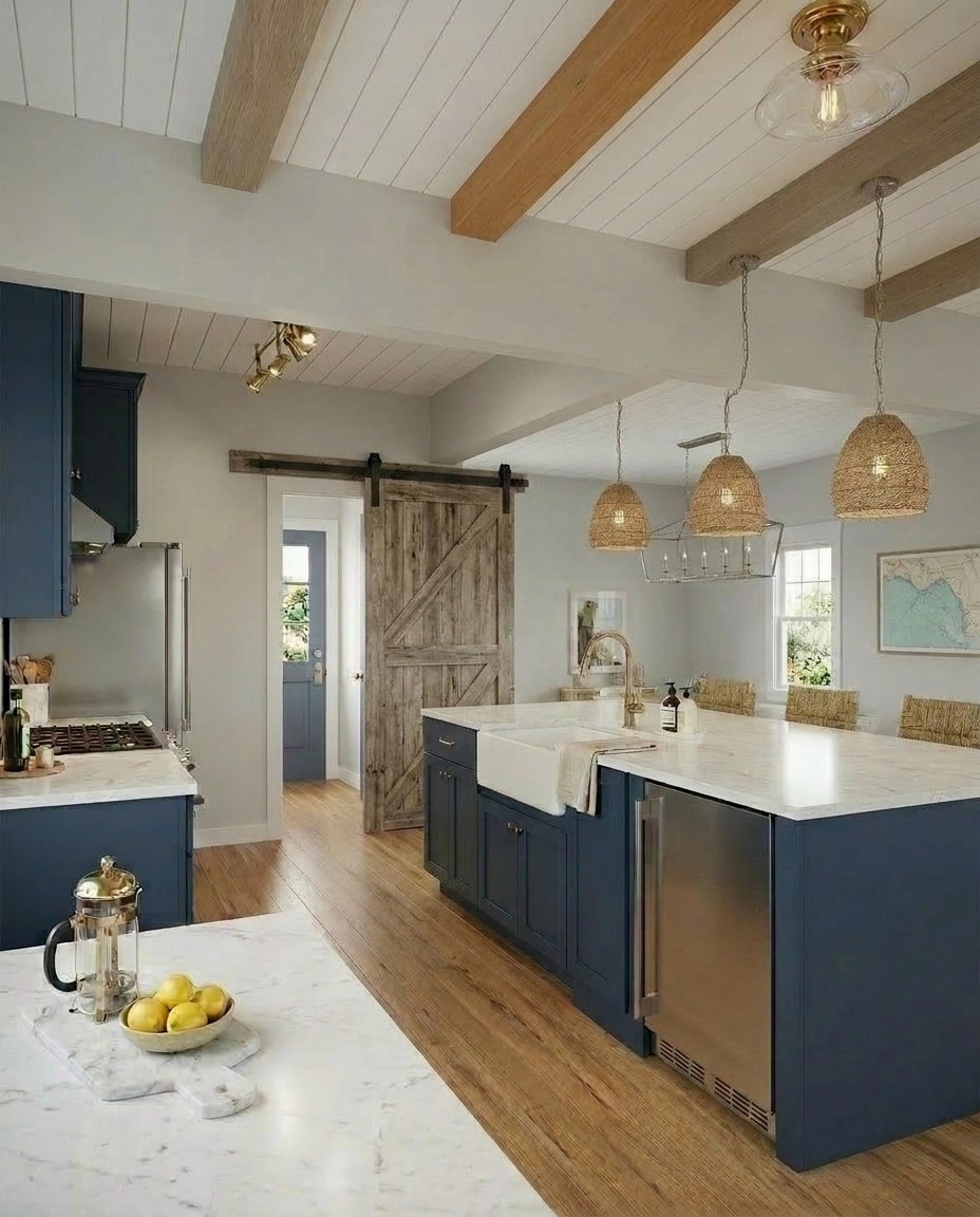 Interior design in Coastal / Hamptons style — Kitchen by GenRoom AI
