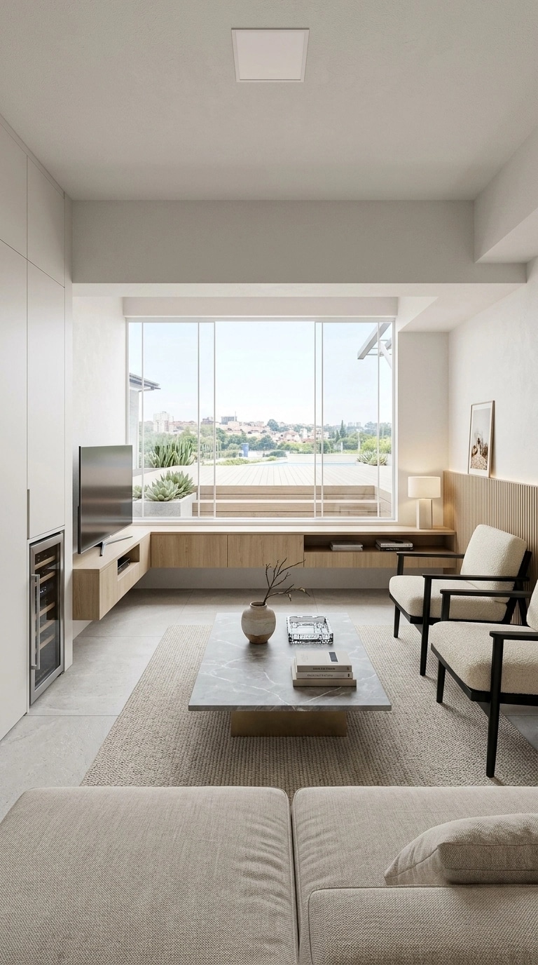 Minimalism Living Room design — interior photo by GenRoom AI
