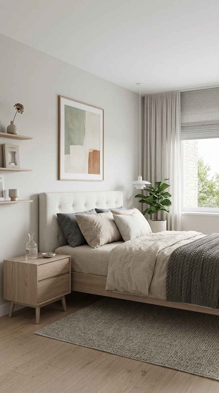 Scandinavian Bedroom design — interior photo by GenRoom AI