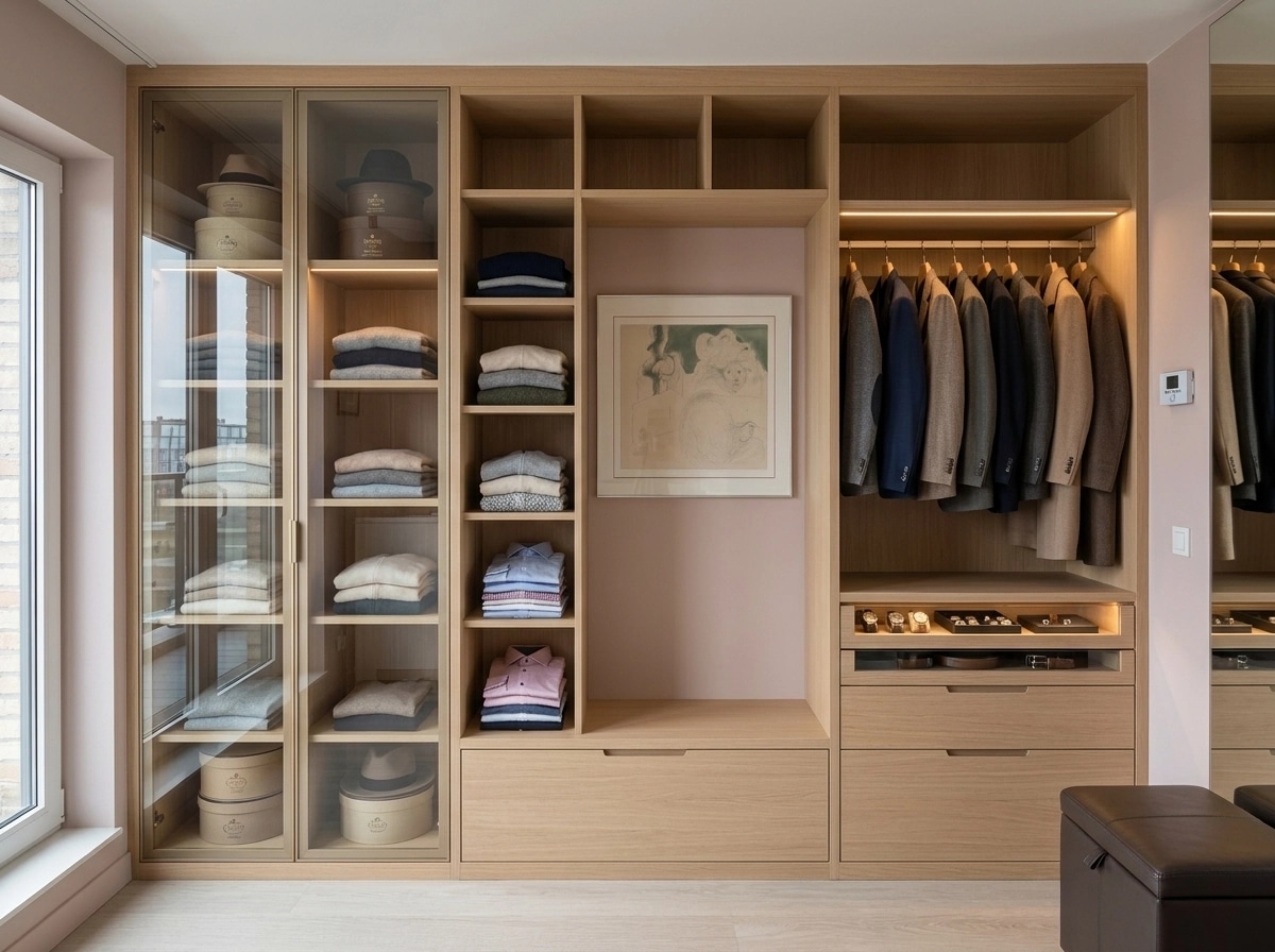 Interior design in Minimalism style — wardrobe by GenRoom AI