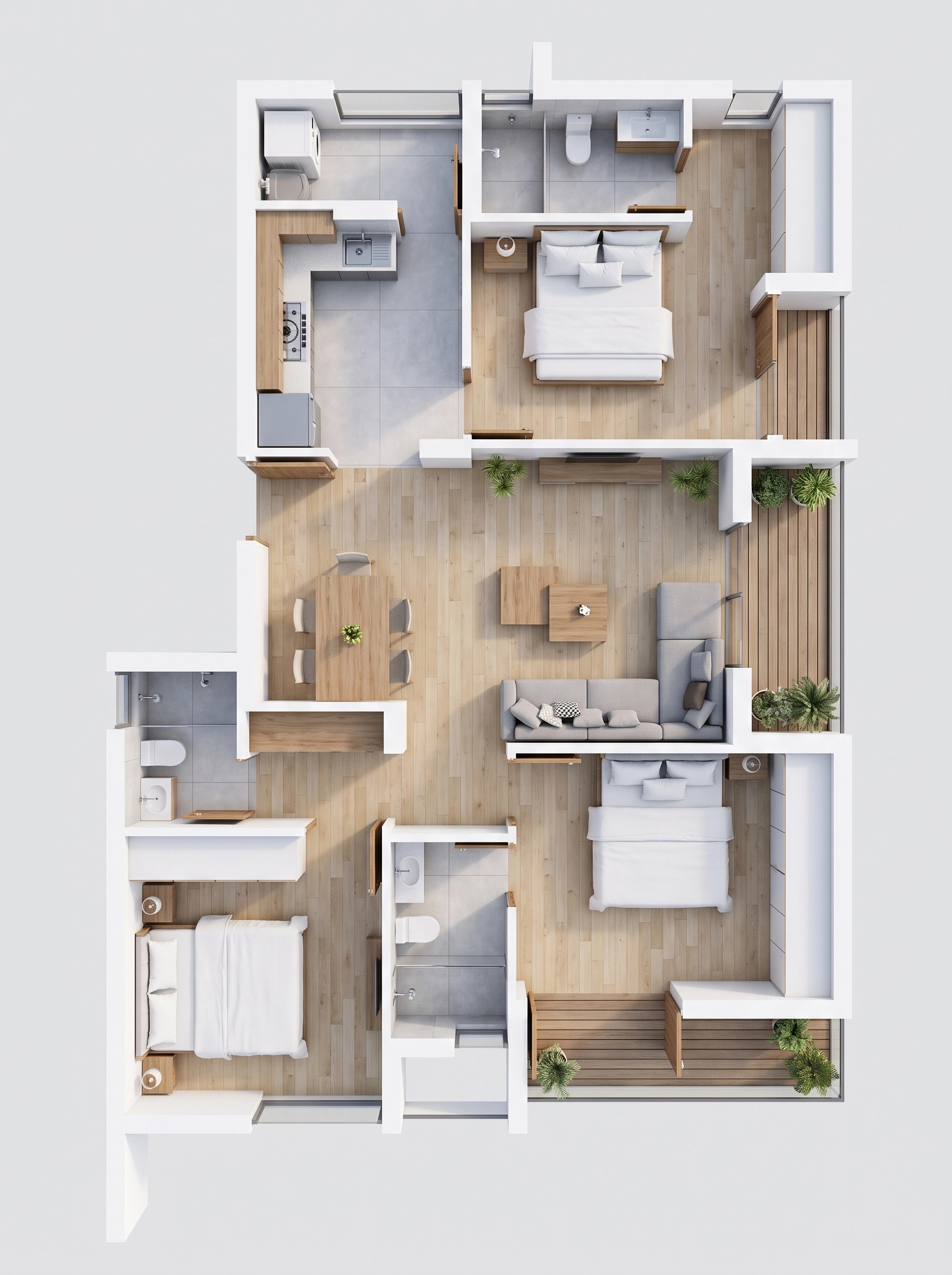 Interior design in Minimalism style — Living Room by GenRoom AI