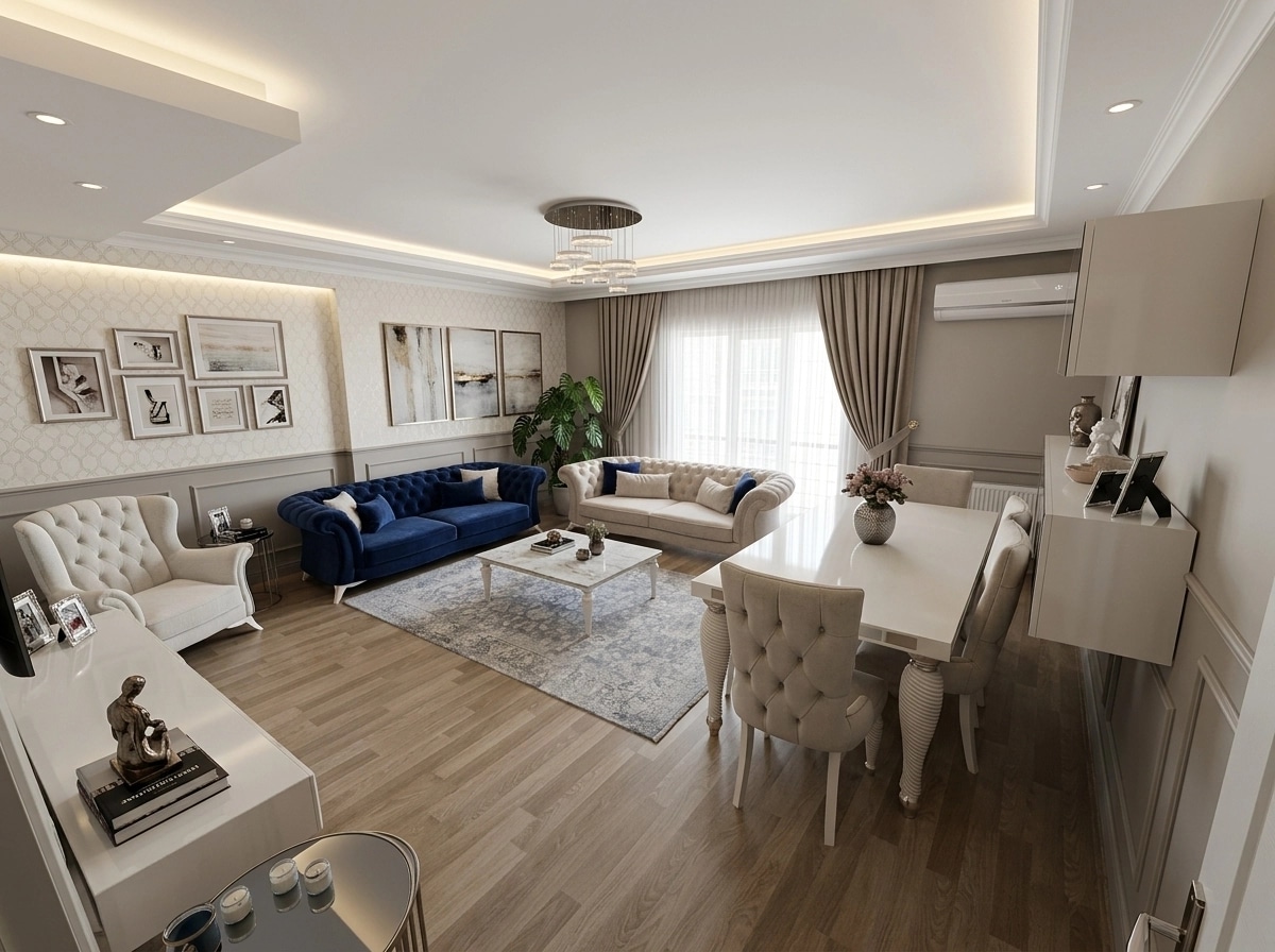 Interior design in Transitional style — Living Room by GenRoom AI