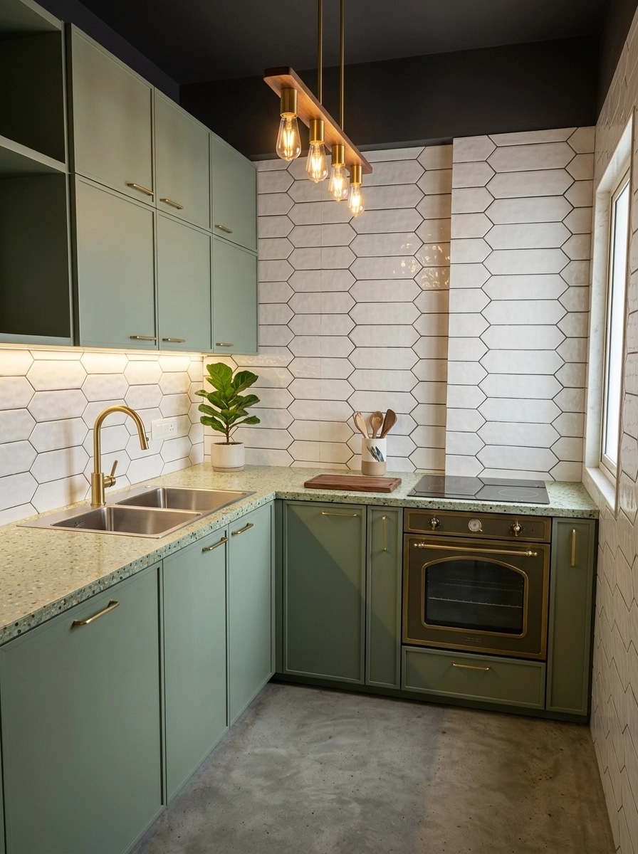 Interior design in Mid-Century Modern style — Kitchen by GenRoom AI