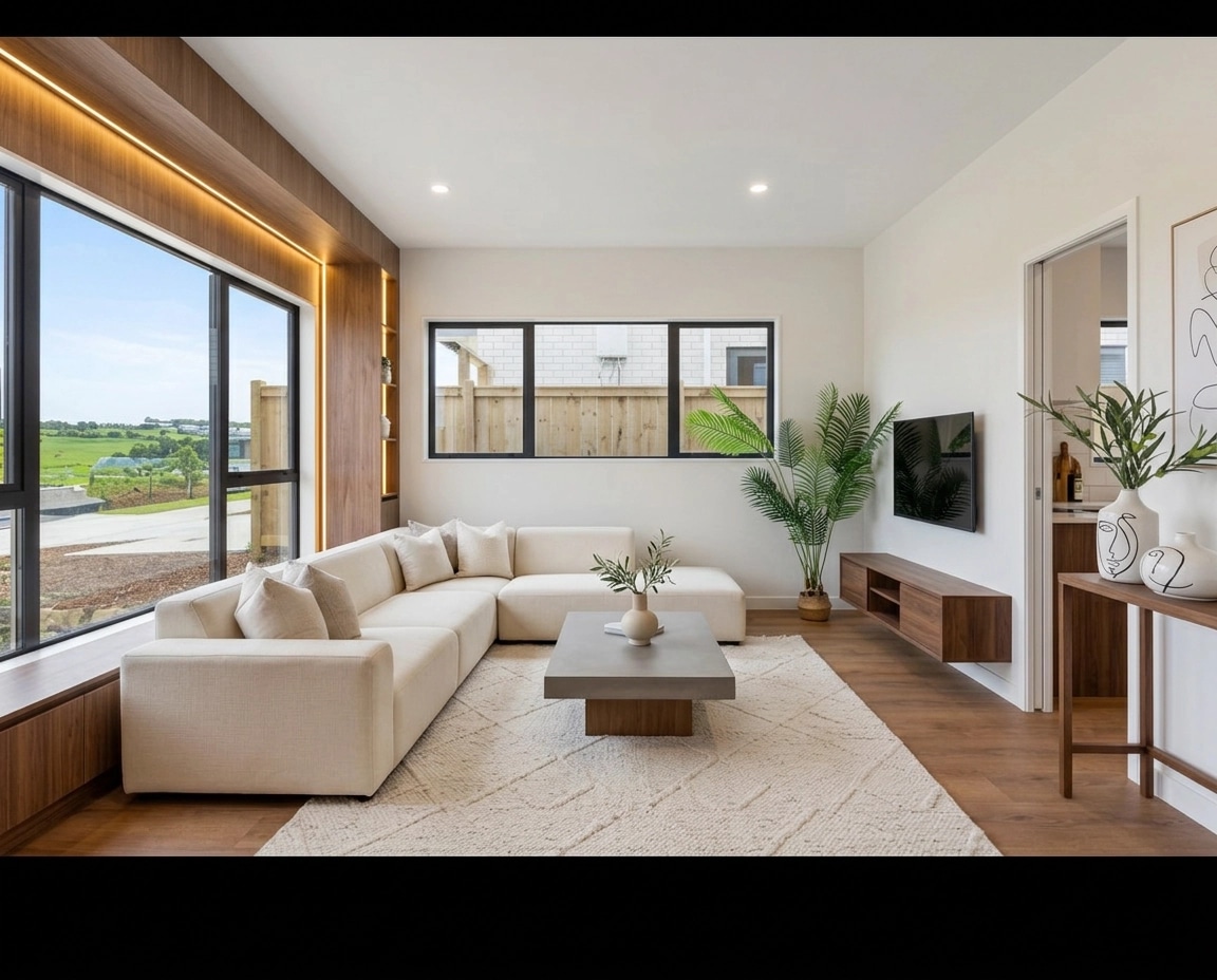 Interior design in Minimalism style — Living Room by GenRoom AI